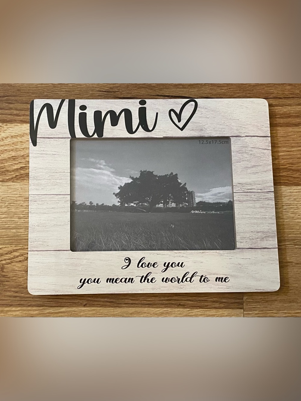 Personalized Mimi Wooden Picture Frame Blue Packaging NWT